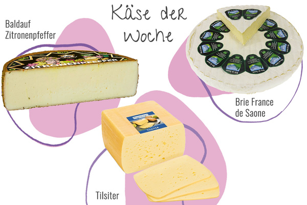 Drei Käsesorten aus der Abokiste in einem Bild