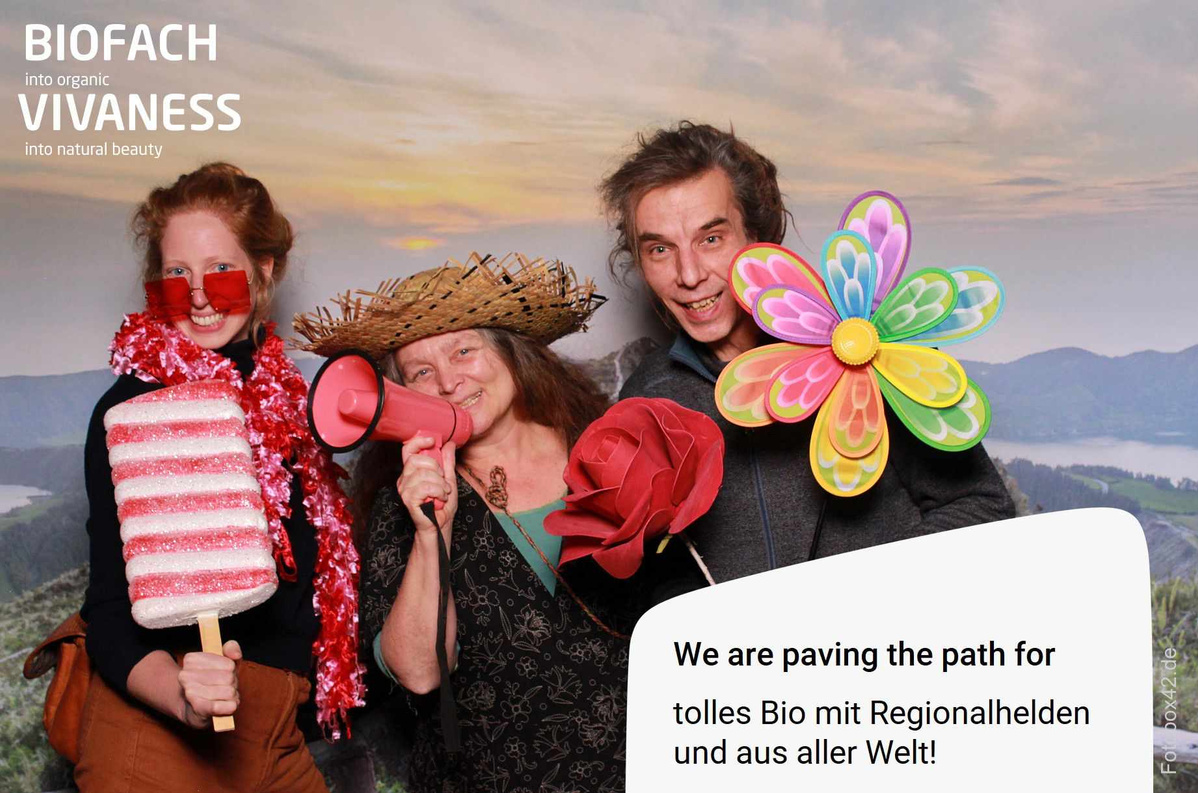 Gruppenbild beim Besuch der Biofach-Messe