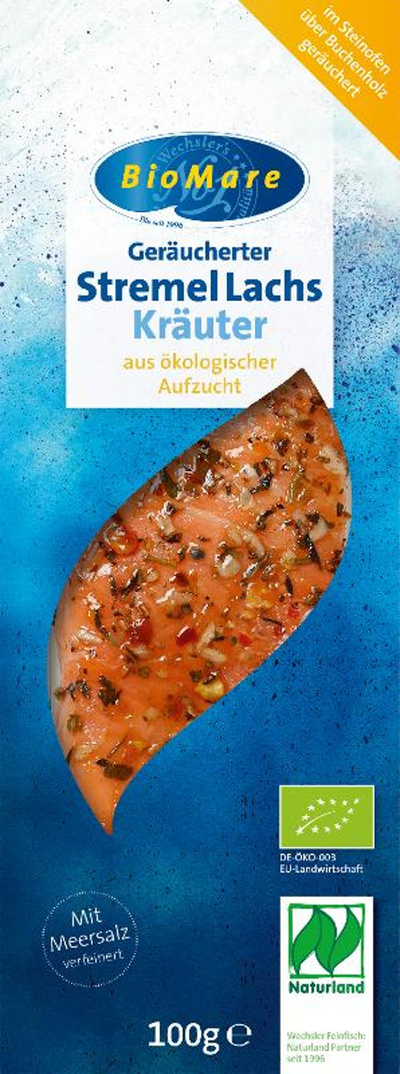 Produktfoto zu Stremellachs Kräuter, heißgeräuchert 100g