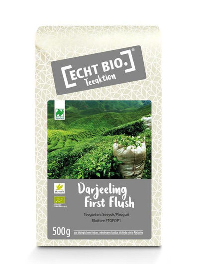 Produktfoto zu ECHT BIO Darjeeling First Flush Schwarztee lose 500g