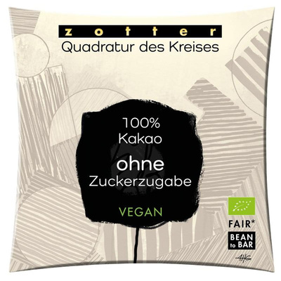Produktfoto zu Quadratur des Kreises - 100% Dunkle Schoko ohne Zuckerzugabe