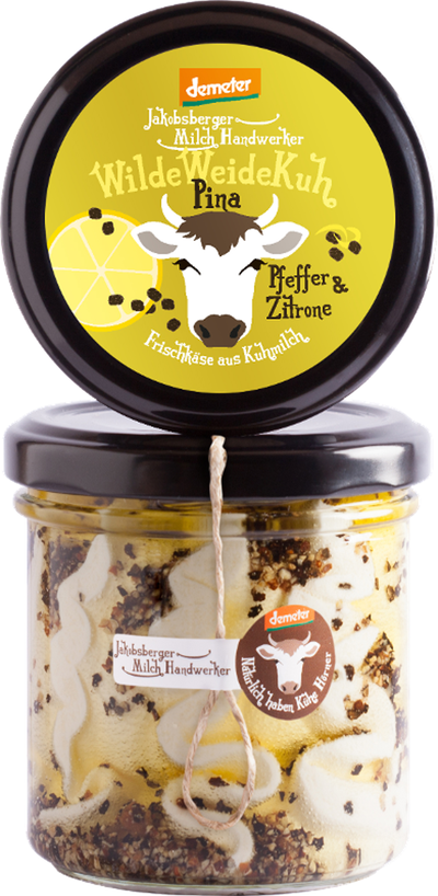 Produktfoto zu WildeWeideKuh 'Pina' Pfeffer&Zitrone, 3,8% (Glas)