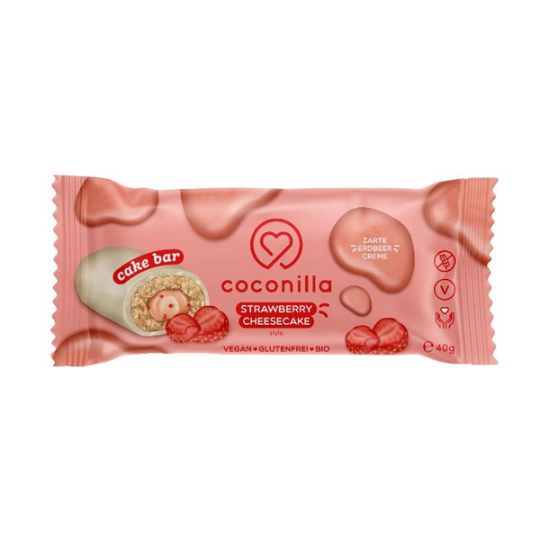 Produktfoto zu Cake Bar Strawberry Cheesecake Style - coconilla