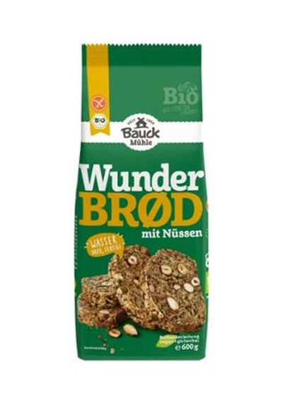 Produktfoto zu Wunderbrot mit Nüssen, Backmischung, glutenfrei 600g