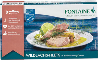 Produktfoto zu Wildlachsfilet Senf-Honig 200g