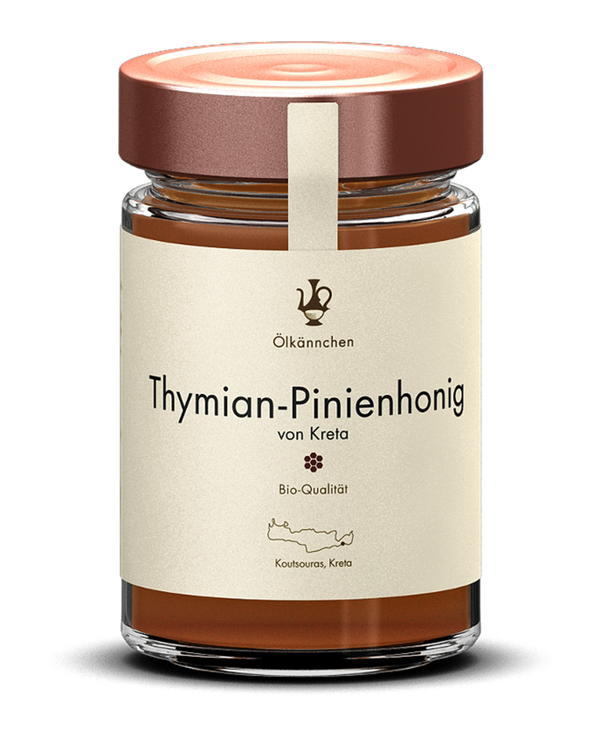 Produktfoto zu Ölkännchen Thymian Pinien Honig 250g