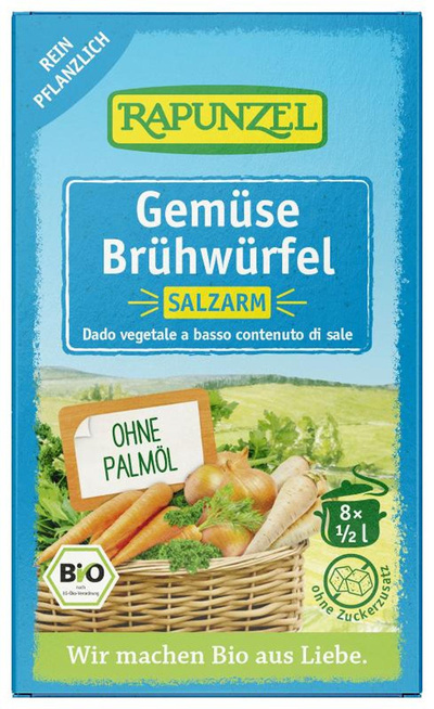 Produktfoto zu Gemüse-Brühwürfel salzarm, mit Bio-Hefe