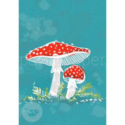 Produktfoto zu Postkarte Glückspilz