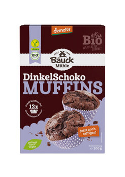 Produktfoto zu Dinkel-Schoko-Muffins Backmischung 300g