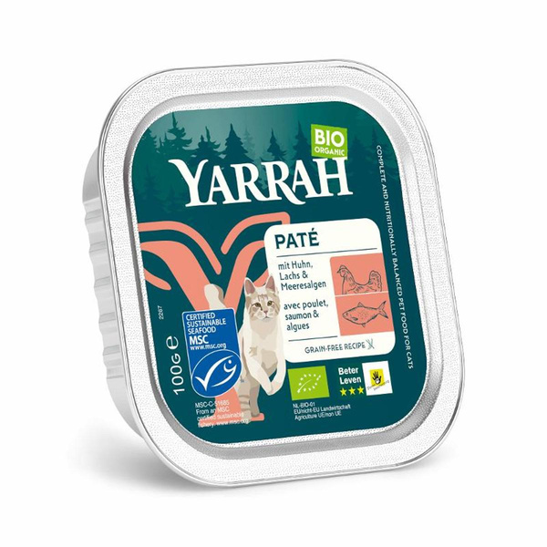 Produktfoto zu Katzenfutter Schale Pastete Lachs, getreidefrei 16x100g