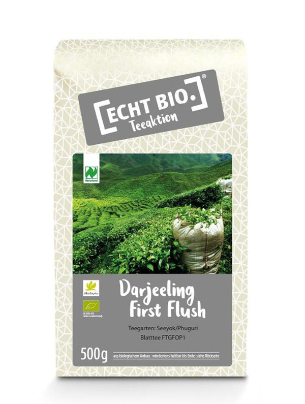 Produktfoto zu ECHT BIO Darjeeling First Flush Schwarztee lose 500g