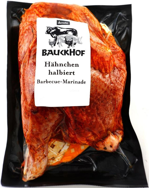 Produktfoto zu halbes Hähnchen BBQ ca. 800g, gewürzt