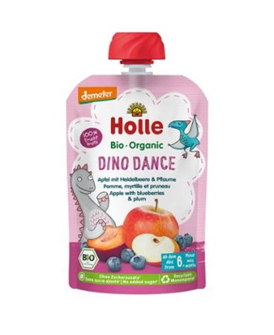 Produktfoto zu Pouchy Dino Dance Apfel Heidelbeere Pflaume