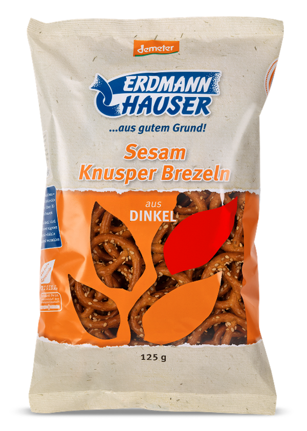 Produktfoto zu Dinkel-Knusperbrezel mit Sesam klein 125g