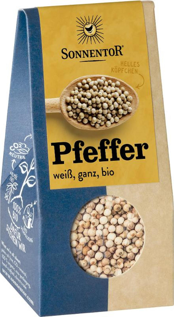 Produktfoto zu Pfeffer weiß ganz bio 35g