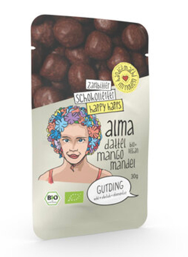 Produktfoto zu Alma - Happy Happs schokoliert, Zartbitter  (Tüte)