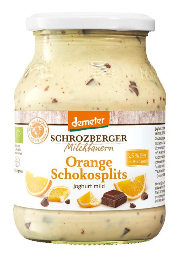 Produktfoto zu Joghurt Orange Schokosplits 3,5%