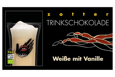 Produktfoto zu Trinkschokolade Weiße mit Vanille von Zotter
