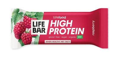 Produktfoto zu Lifebar High Protein Raspberry Riegel (Himbeere)
