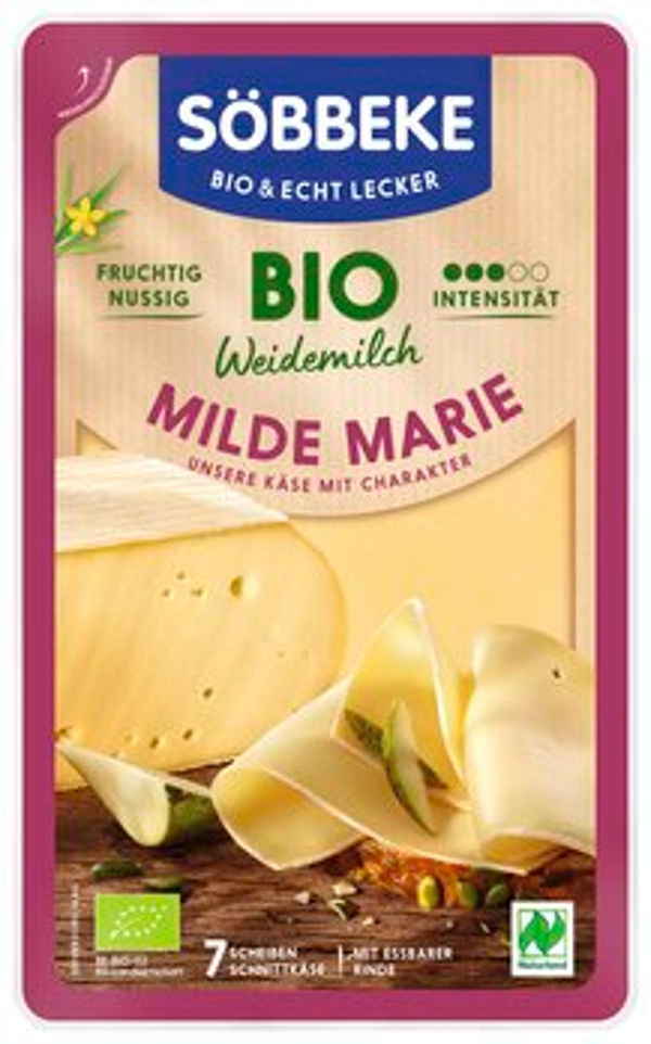 Produktfoto zu Weidemilch Milde Marie, 50% (Scheiben) nussig