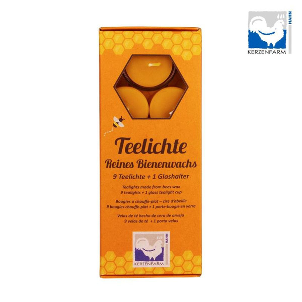 Produktfoto zu 9 Teelichte o. Aluhülle+ 1 Glashallter