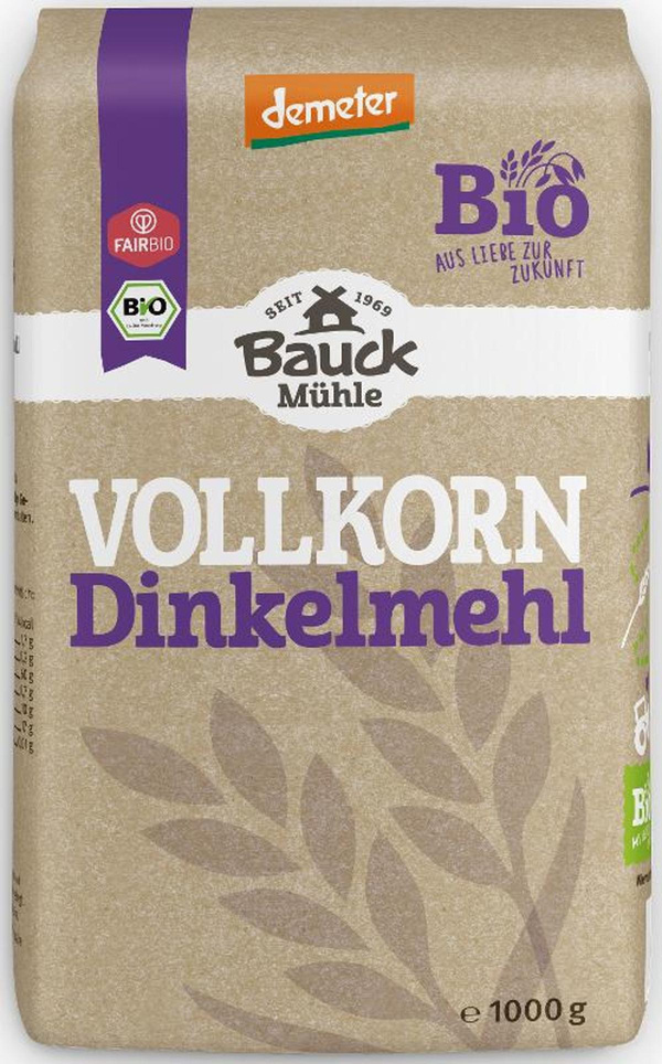 Produktfoto zu Dinkelvollkornmehl (Bauck) 1000g