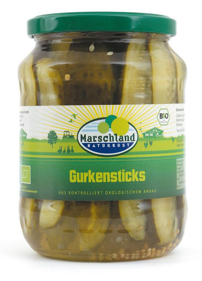 Produktfoto zu Gurkensticks Glas 720ml