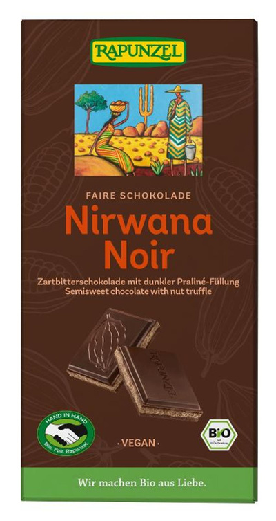 Produktfoto zu Nirwana Noir 55% mit dunkler Praline-Füllung 100g