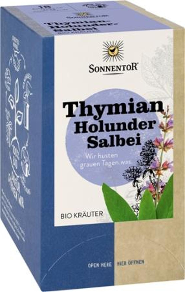 Produktfoto zu Thymian Holunder Salbei Teebeutel