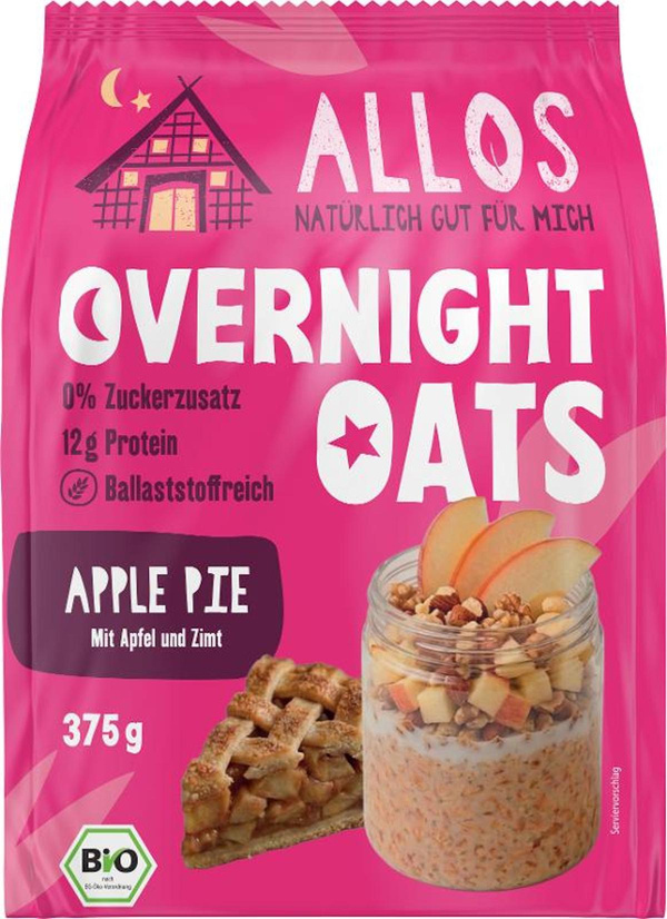 Produktfoto zu Overnight Oats Apple Pie, Haferbrei m.Apfel & Zimt 375g
