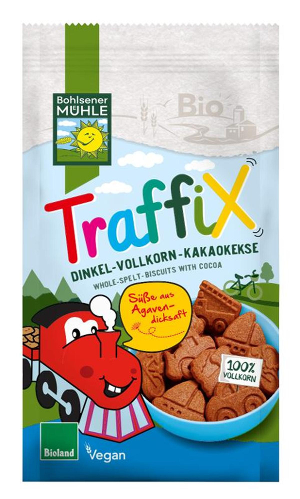 Produktfoto zu Traffix Kakao Kekse mit Dinkel 125g