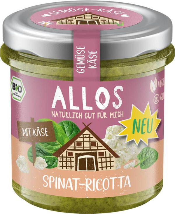 Produktfoto zu Gemüse Käse Brotaufstrich Spinat-Ricotta