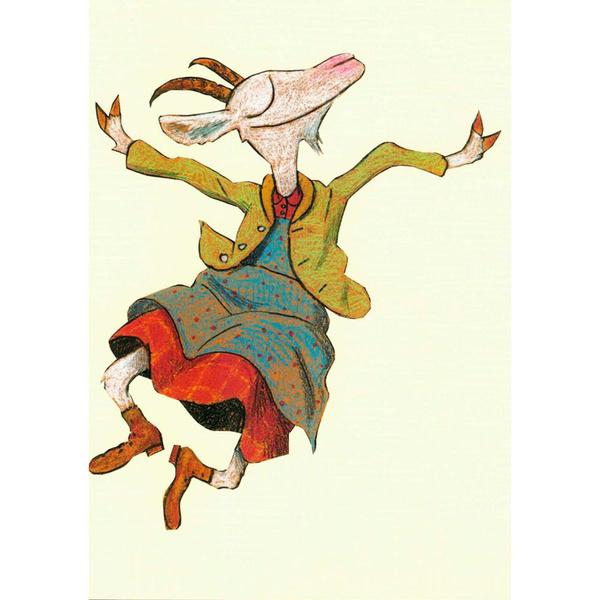 Produktfoto zu Postkarte Ziege