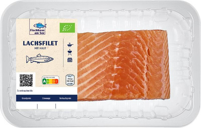 Produktfoto zu Frisches Irisches Lachsfilet mit Haut, natur  1Stück 240-260g