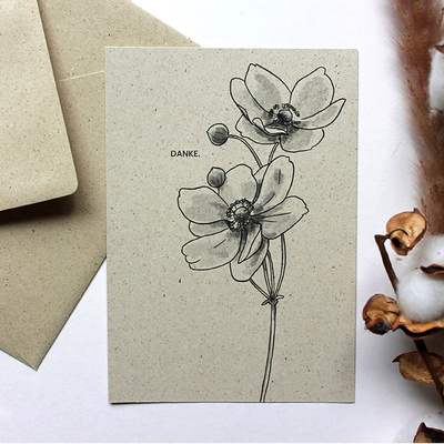 Produktfoto zu Postkarte Danke