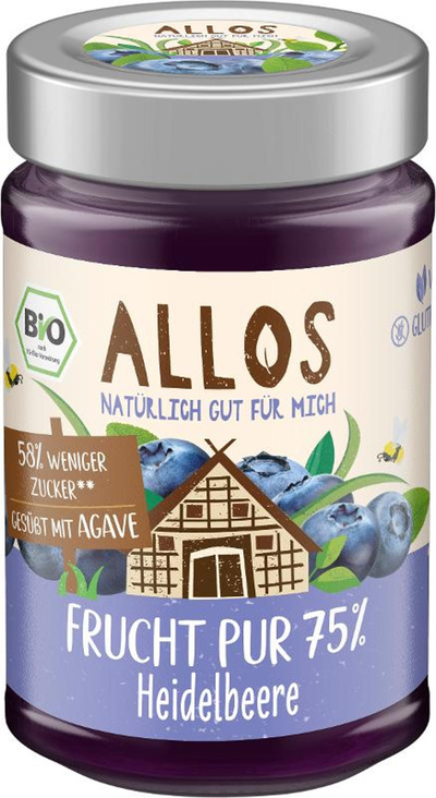 Produktfoto zu Frucht Pur Heidelbeere 75 % Frucht 200g
