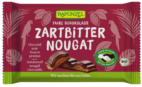 Produktfoto zu Zartbitter Nougat Schokolade 100g