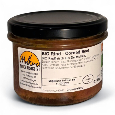 Produktfoto zu Rind Corned Beef im Glas 150g
