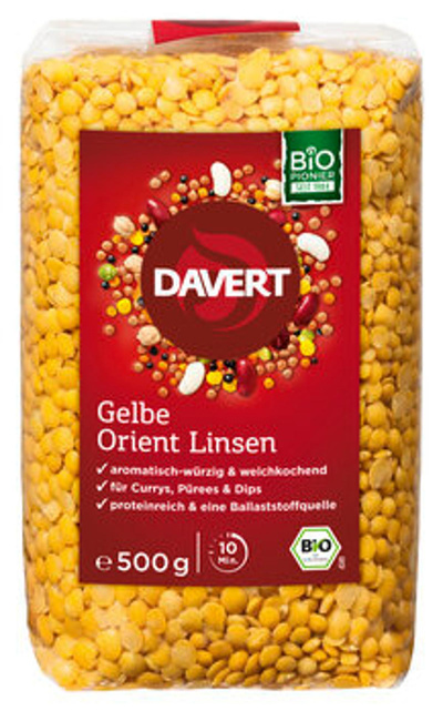 Produktfoto zu Gelbe Orient Linsen 500g