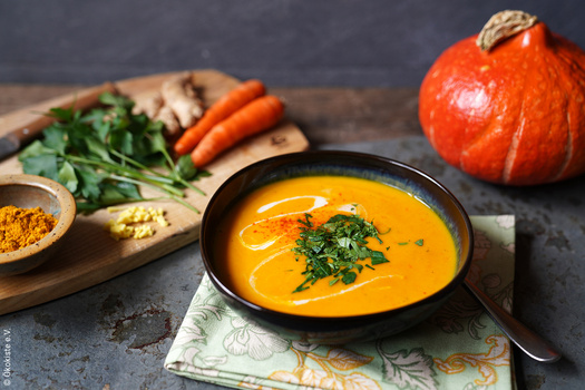 Rezeptbild für Kürbissuppe asiatisch