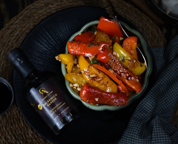 Rezeptbild für Peperoni al agrodolce - Paprika süß-sauer