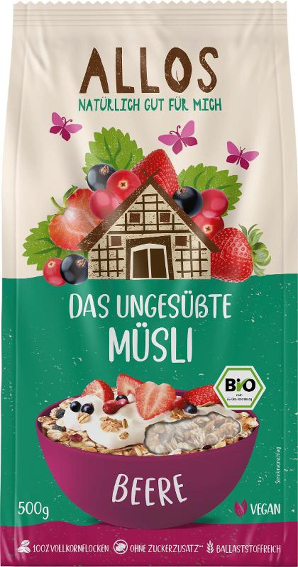 Produktfoto zu Das Ungesüßte Beeren-Müsli 500g