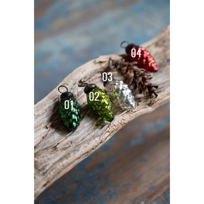 Produktfoto zu Mini Zapfen glanz 01 dkl.grün