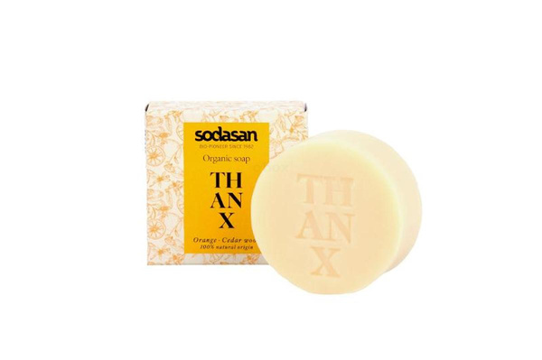 Produktfoto zu Geschenkseife THANX Orange-Cedar wood (Stückseife)