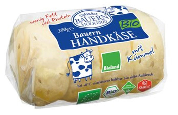 Produktfoto zu Bauernhandkäse mit Kümmel 0%, 200g