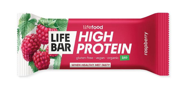 Produktfoto zu Lifebar High Protein Raspberry Riegel (Himbeere)
