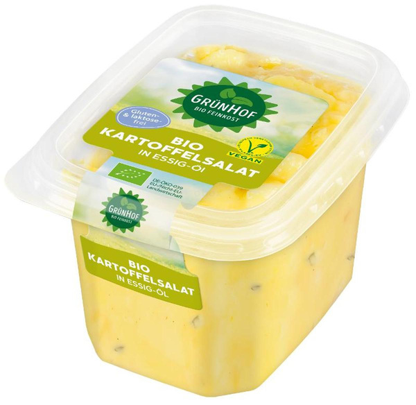 Produktfoto zu 'Grünhof' Bio-Kartoffelsalat in Essig-Öl-Sauce 400g