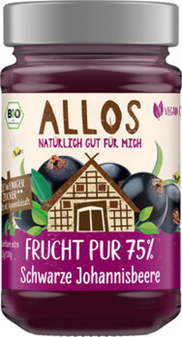 Produktfoto zu Frucht Pur schwarze Johannisbeere 75 % Frucht 250g