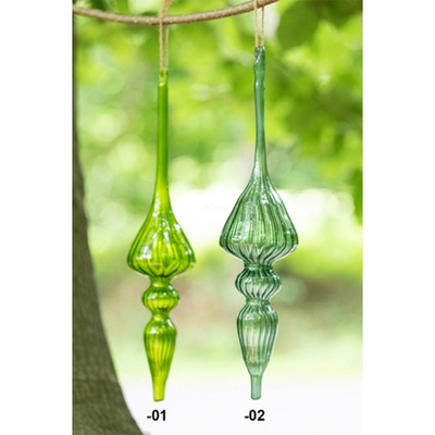 Produktfoto zu Glaszapfen Rille 34cm 01 moos