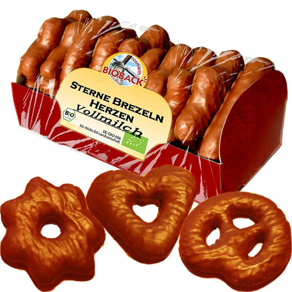 Produktfoto zu Sterne,Herzen,Brezeln in Vollmilch 175g